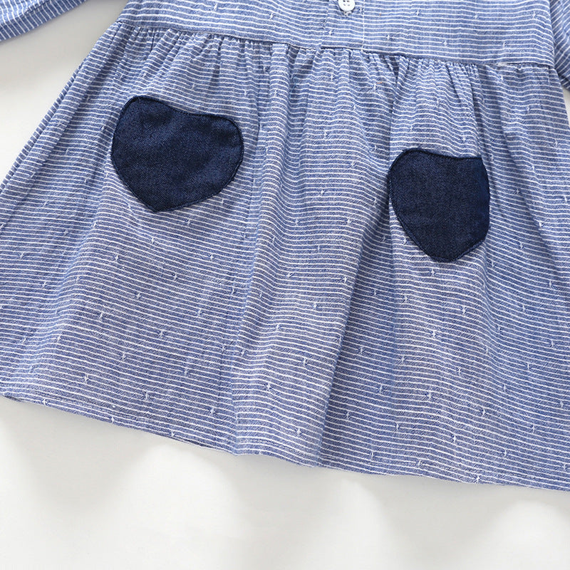 Sweetheart Pocket Shirt Dress