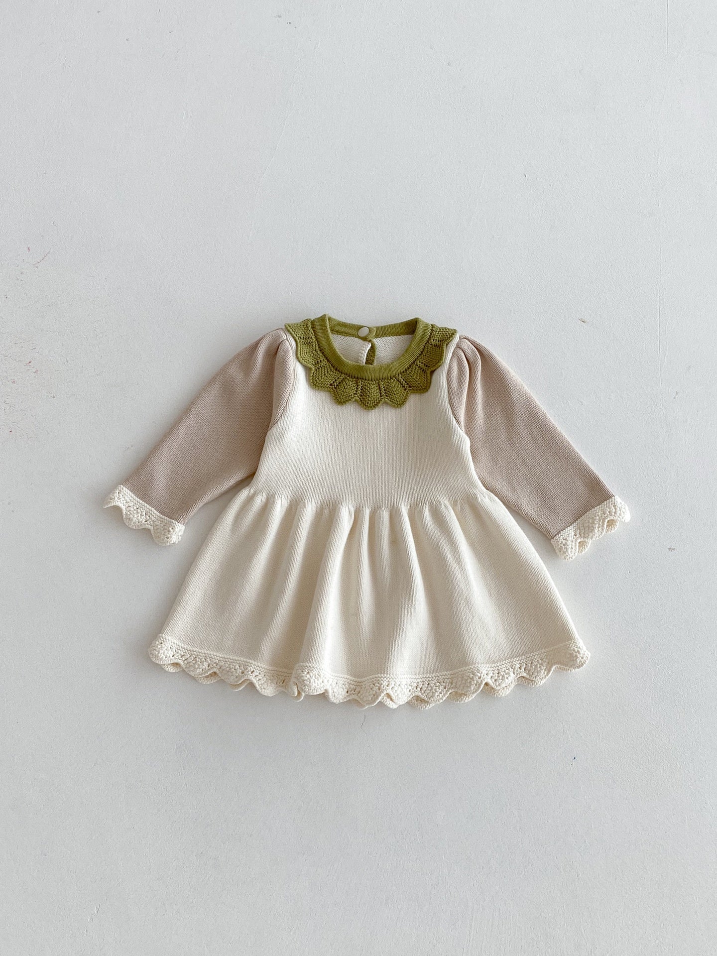 Olive Leaf Knitted Dress