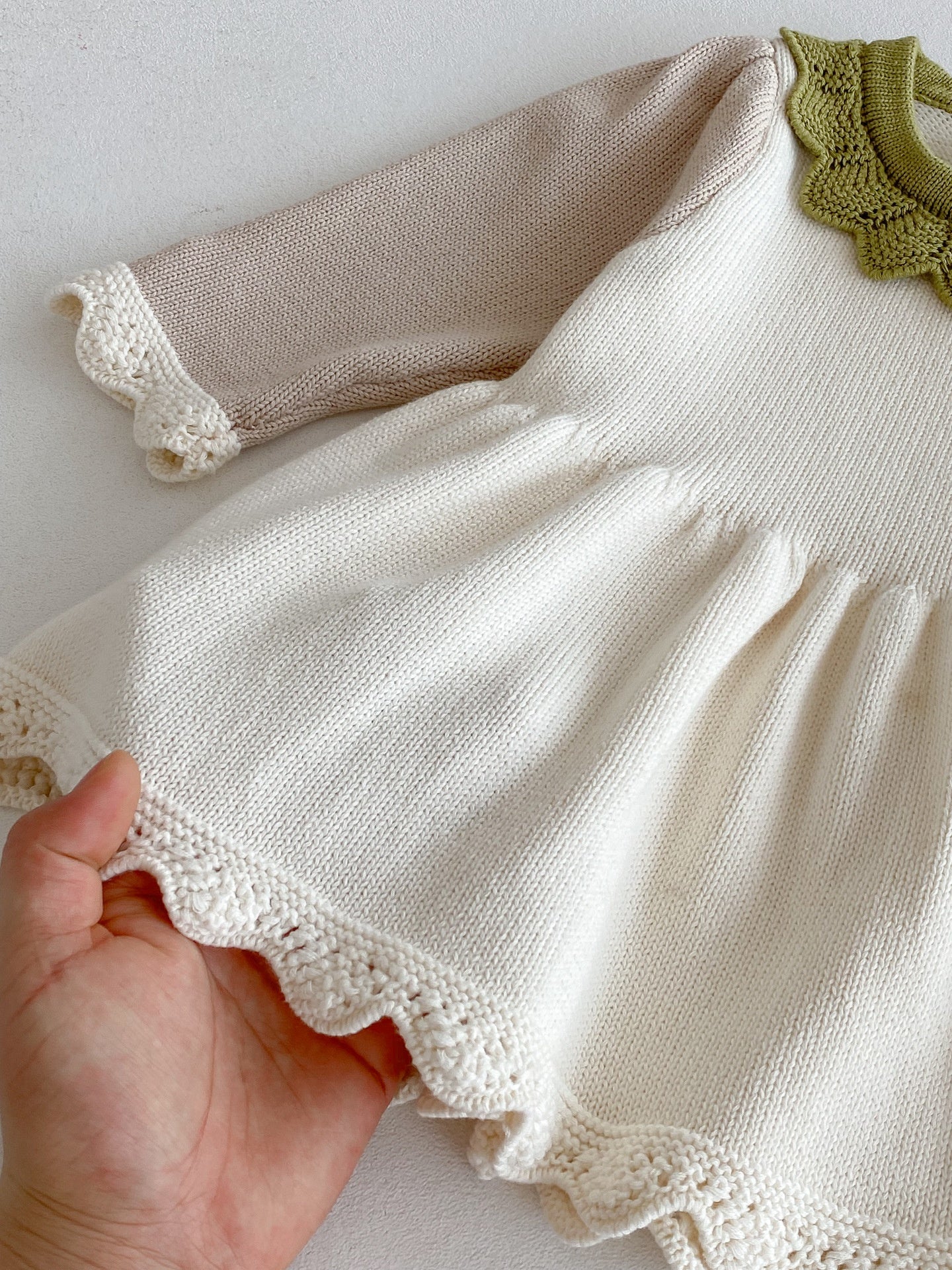 Olive Leaf Knitted Dress